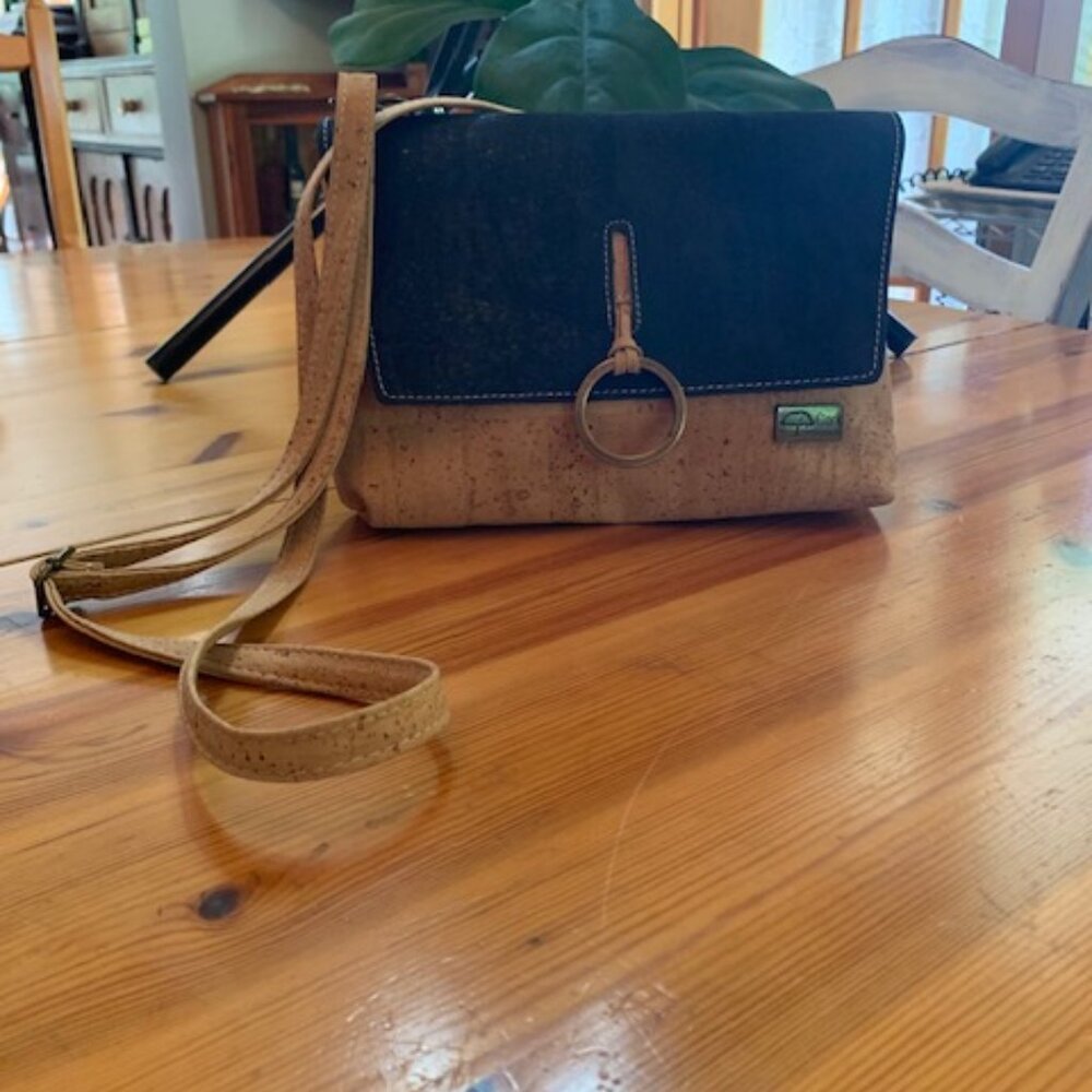 Cork Portugal Vegan Upcycled Cork Convertible Shoulder Bag